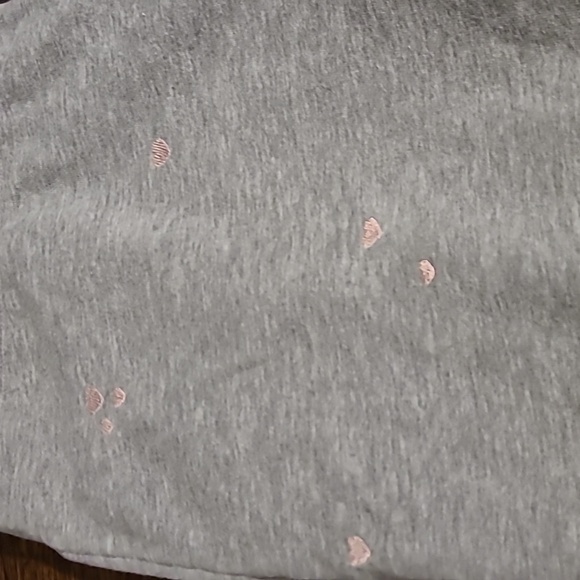 Honeydew xxl jogger Sweatpants gray with embroidered pink hearts. - Picture 2 of 7